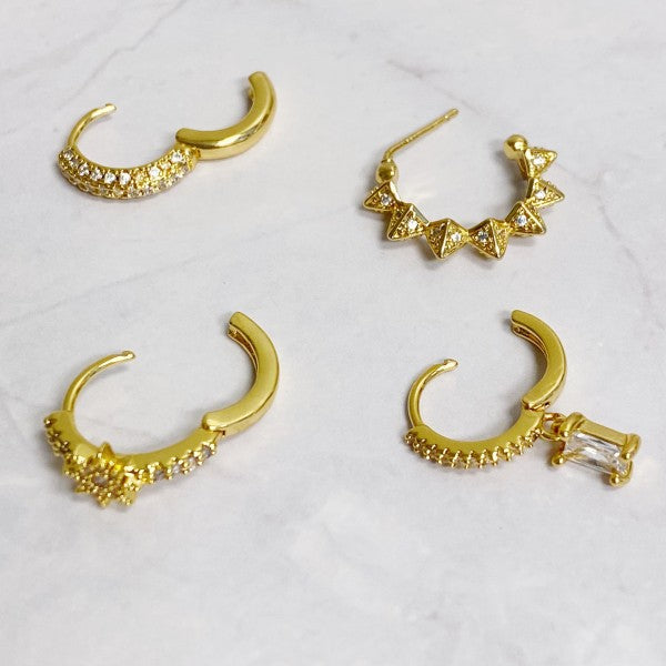Edge In Shine Mini Hoop Set