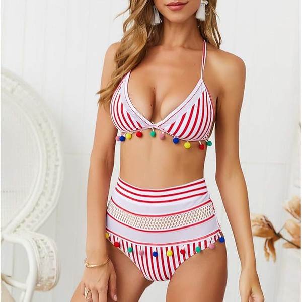 Two Pieces Color Ball Bikini