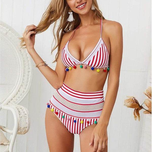 Two Pieces Color Ball Bikini
