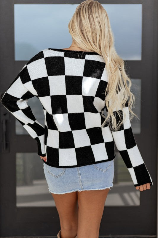 Amelia Drop Shoulder Knit Sweater