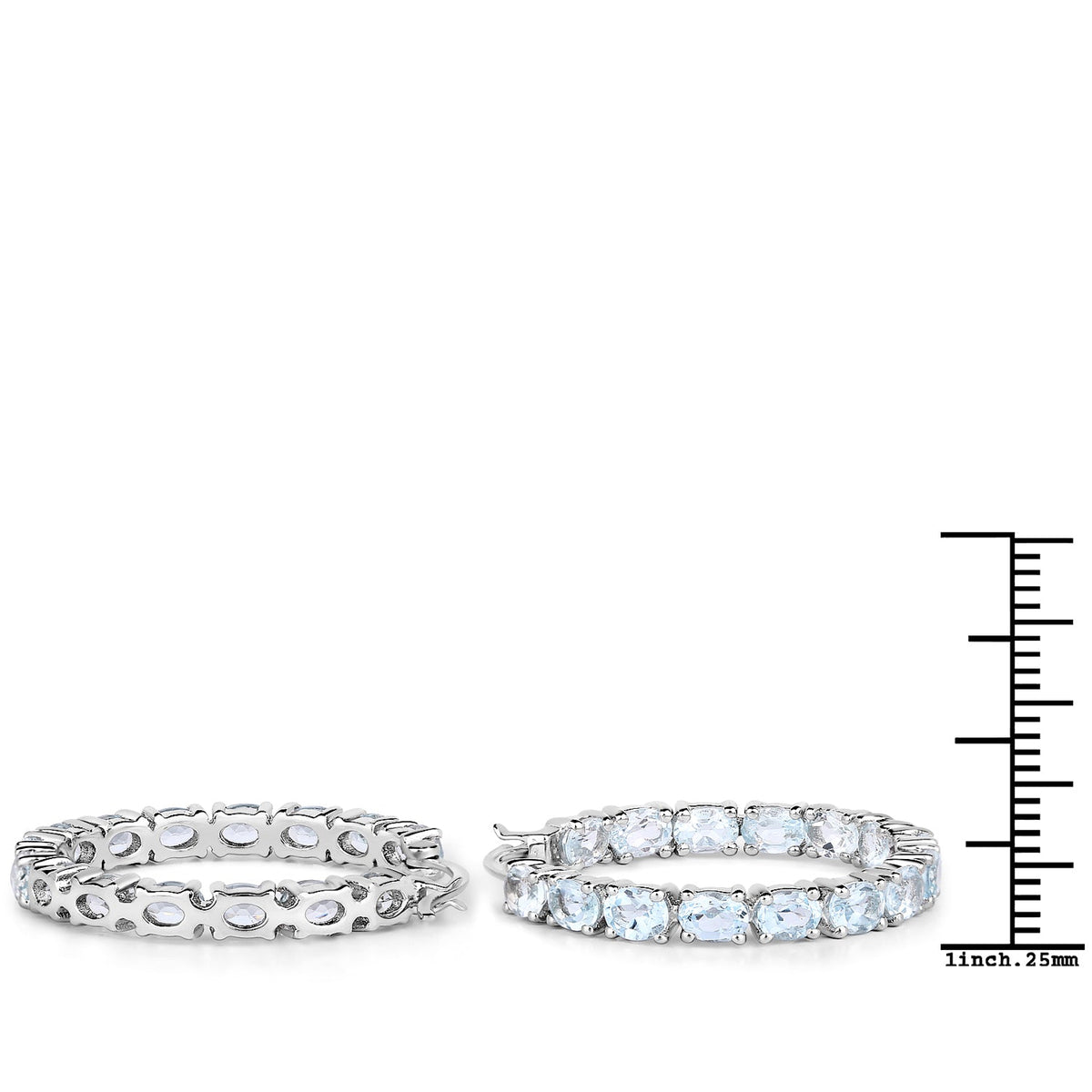 5.70 Carat Genuine Blue Topaz .925 Sterling Silver Earrings