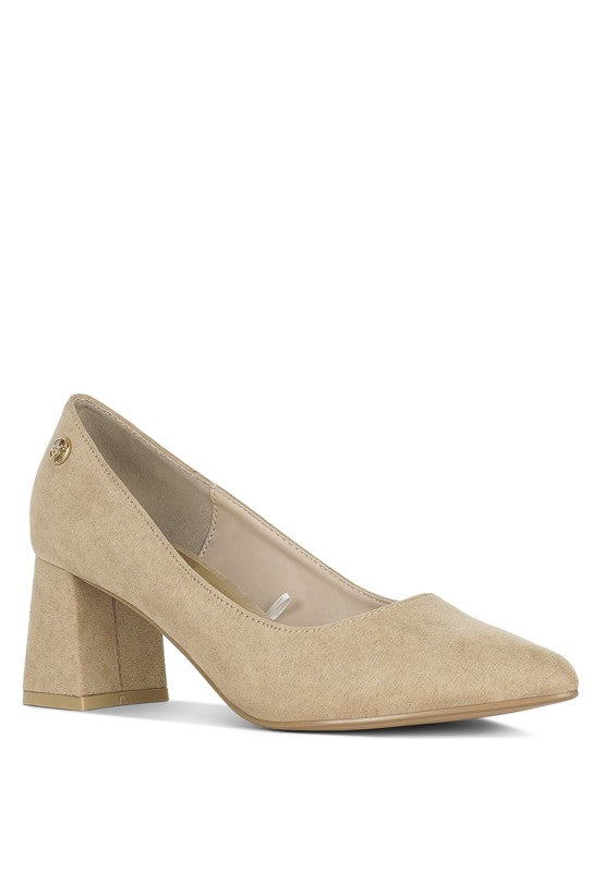 Malai Block Heel Pumps