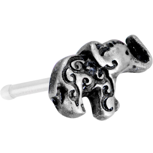 20G Steel Rustic Tribal Elephant Nose Bone