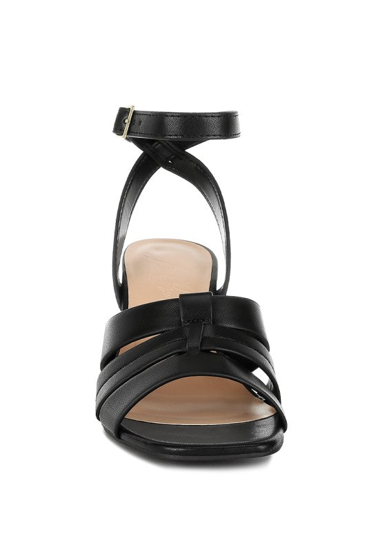 Signora Pin Buckle Ankle Strap Sandals