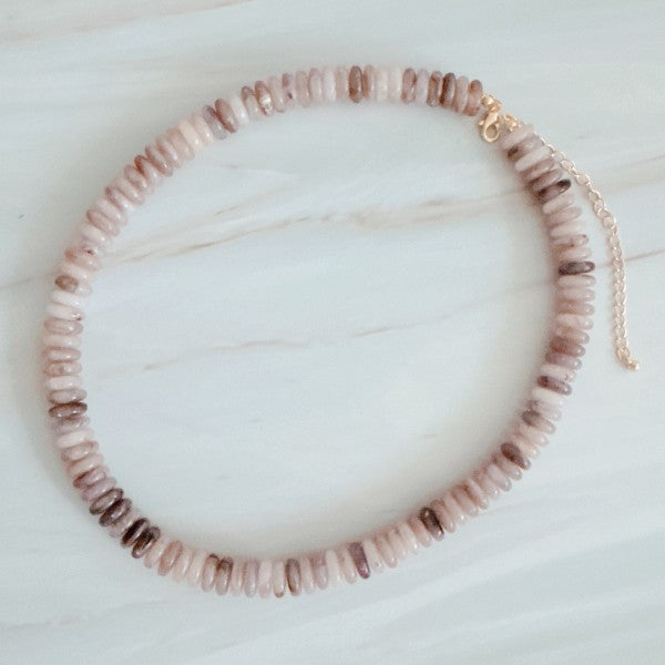 Blush & Earthy Canyon Natural Stone Beaded Necklac