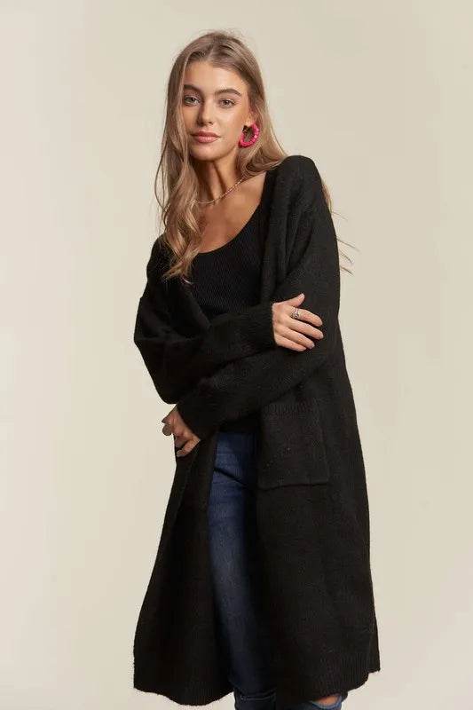 ADORA 2tone Sweater Open Cardigan