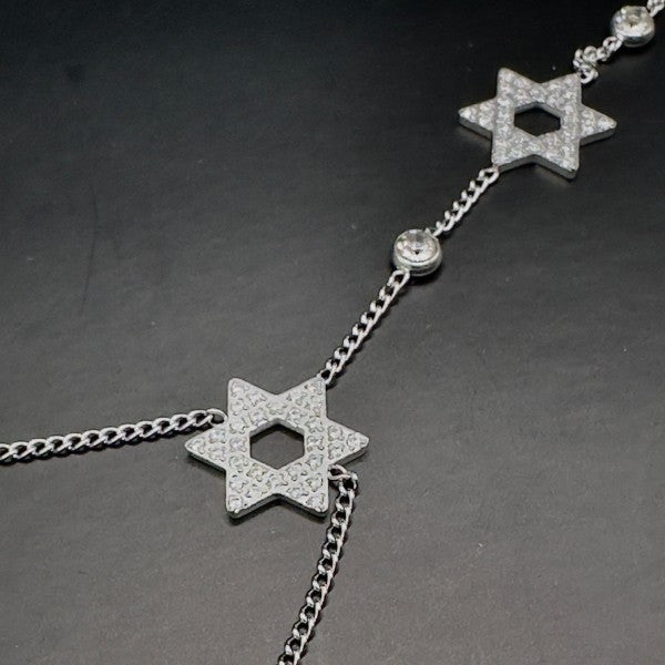 Dazzling Star of David Hand Chain Bracelet