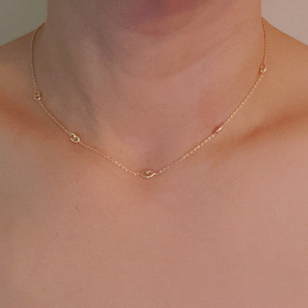 Petite Horse Bit Link Station Necklace