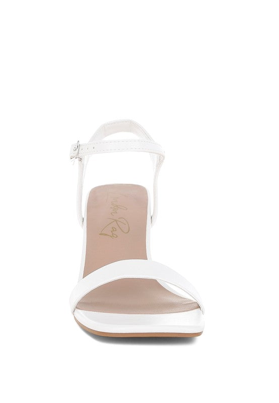 Kazara Faux Leather Block Heels