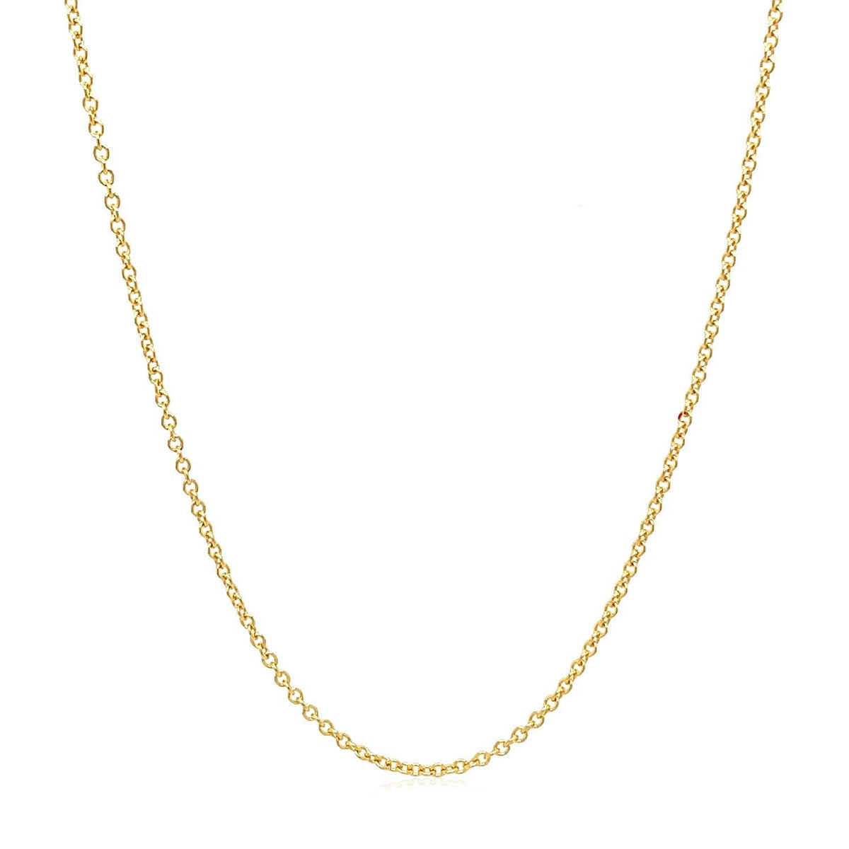 14k Yellow Gold Round Cable Link Chain 1.3mm