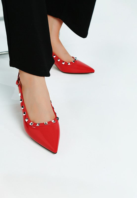 Hiral Stud Embellished Slingback Sandals