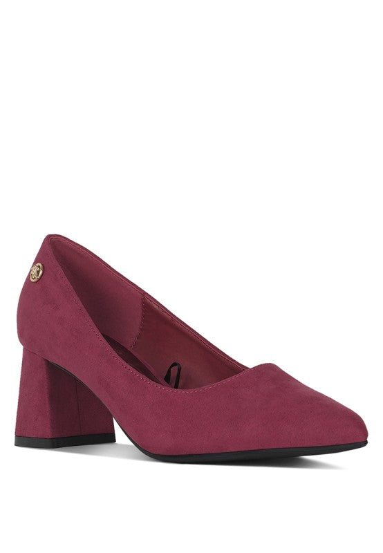 Malai Block Heel Pumps
