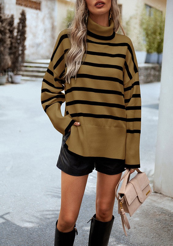 Women Mock Neck Sweater