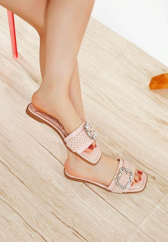 Hazbin Diamante Flat Sandals