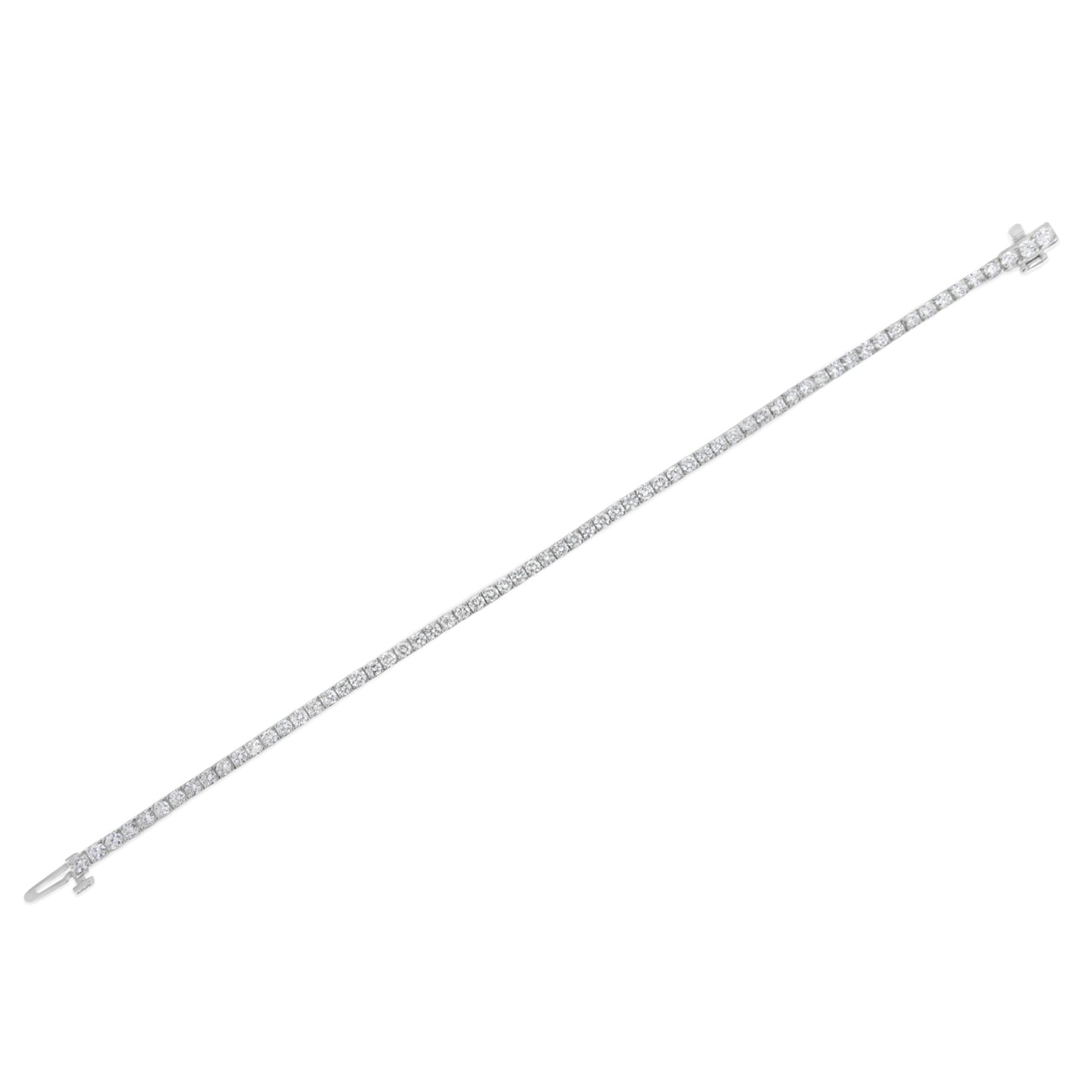 IGI Certified 4.0 Cttw Diamond 14K White Gold Classic 7â€ Tennis Bracelet (H-I Color, I1-I2 Clarity)