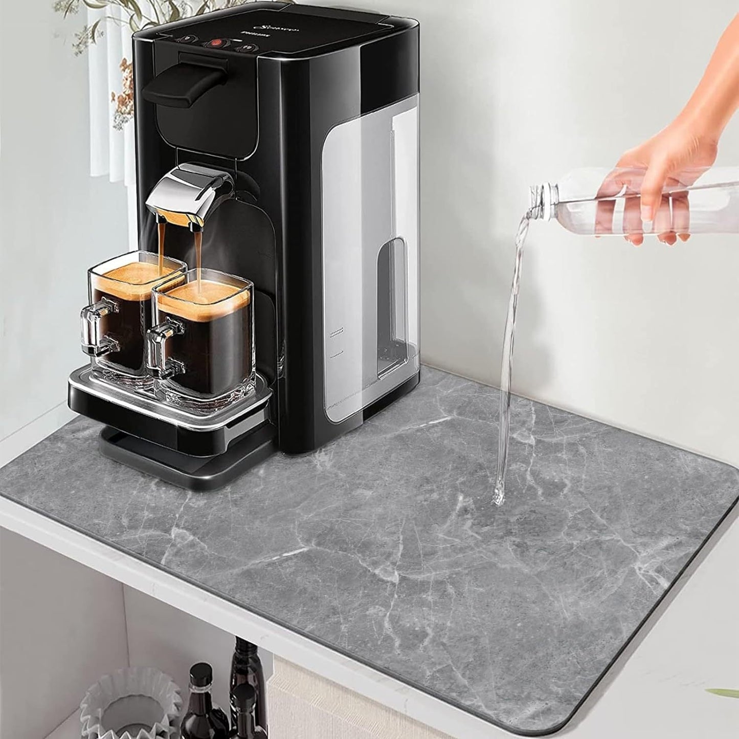 Simple Solid Color New Style Diatomaceous Earth Coffee Machine Mat