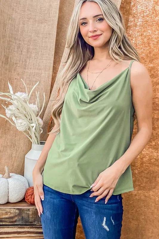 And The Why Cowl Neck Cami
