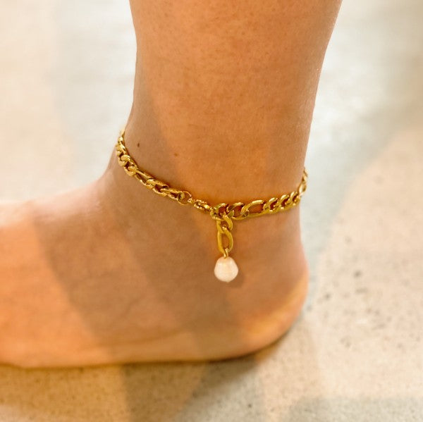 Cuban Link Pearl Bracelet
