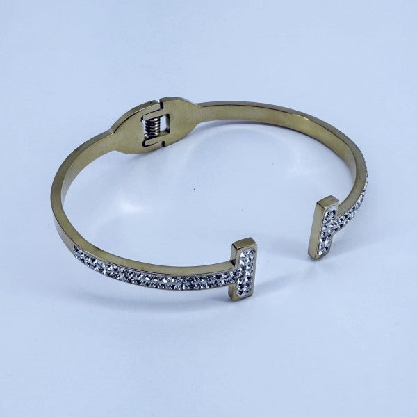 Stainless Steel Spring Open Cuff Bracelet