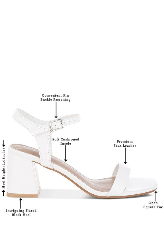 Kazara Faux Leather Block Heels