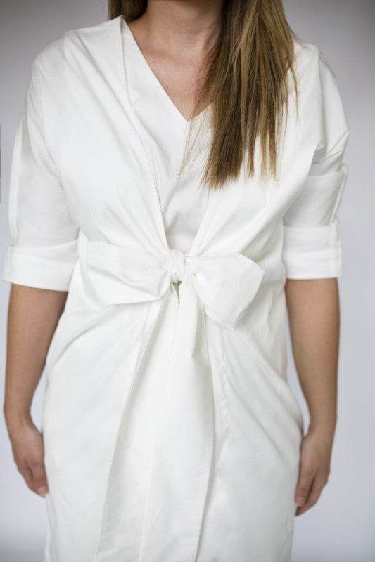 Gray Dress jacket 3/4 sleeve ties in front with po