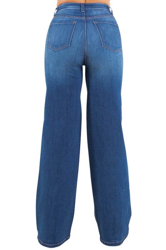 Camila Varsity Wide Leg Jean