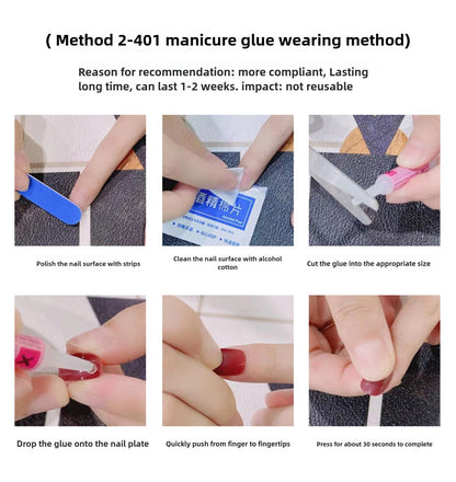 1040- Handmade press on nails fake nails removable