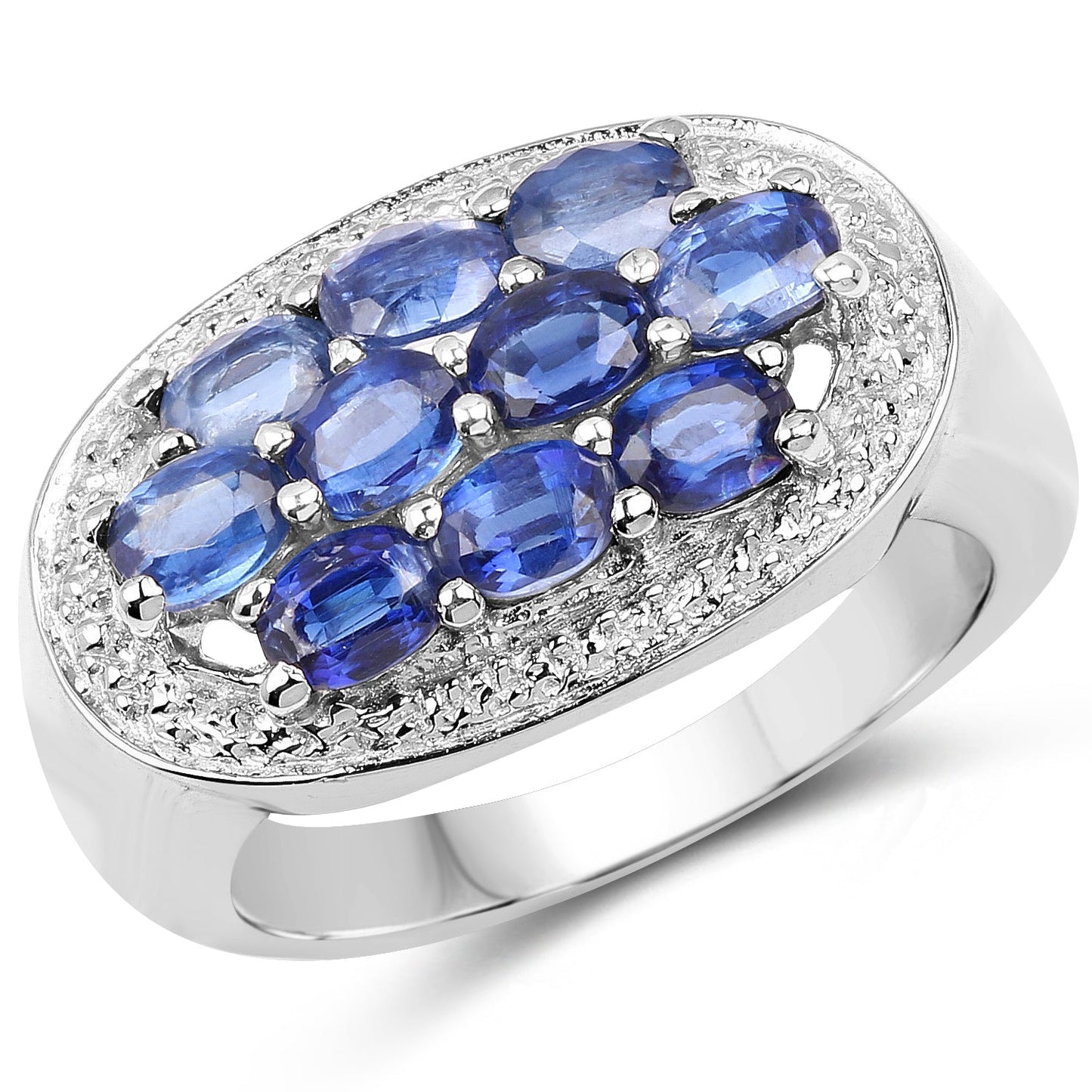 2.20 Carat Genuine Kyanite .925 Sterling Silver Ring
