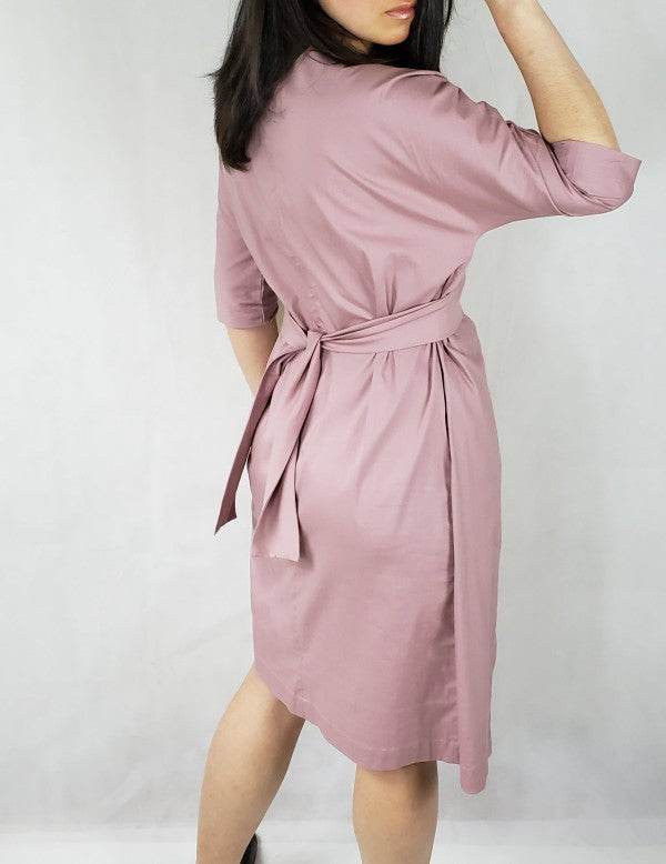 Gray Dress jacket 3/4 sleeve ties in front with po