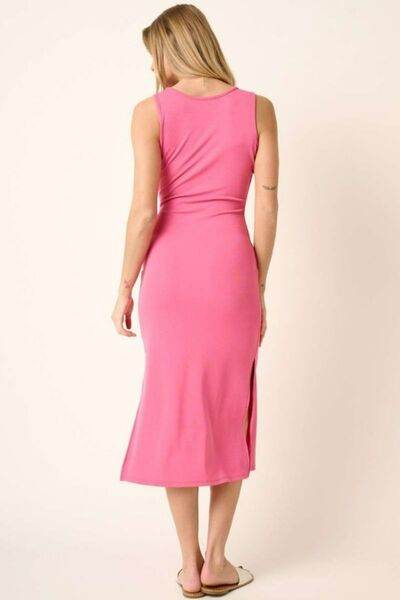 Mittoshop Side Slit Wide Strap Midi Tank Dress