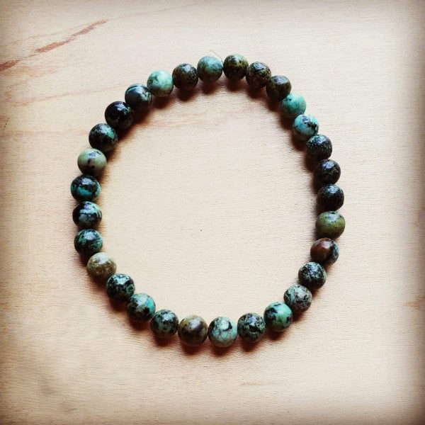 Black African Turquoise Bead Bracelet