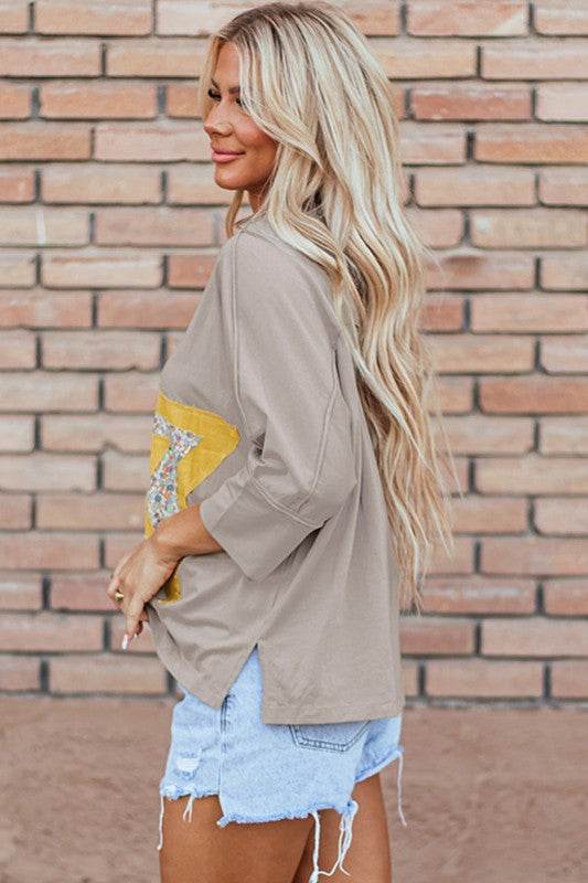 Naomi Floral Starbust Exposed Seam Mineral Wash To
