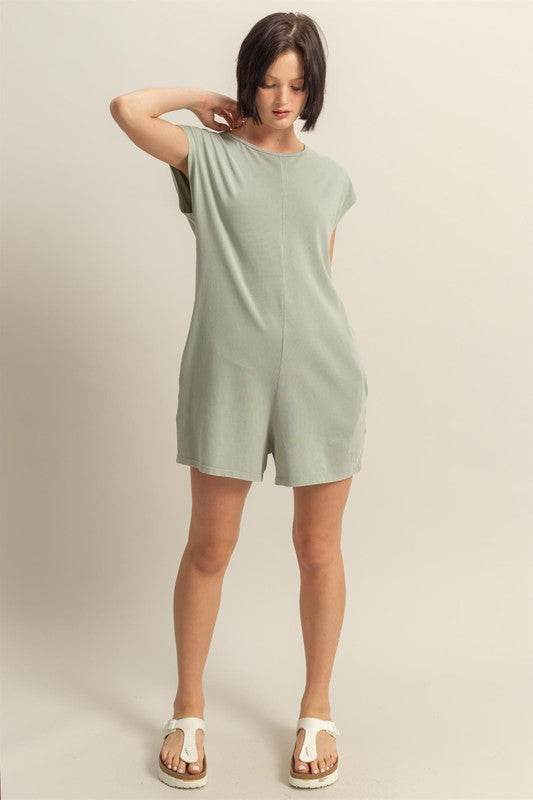 HYFVE Round Neck Cap Sleeve Relaxed Fit Breezy Romper