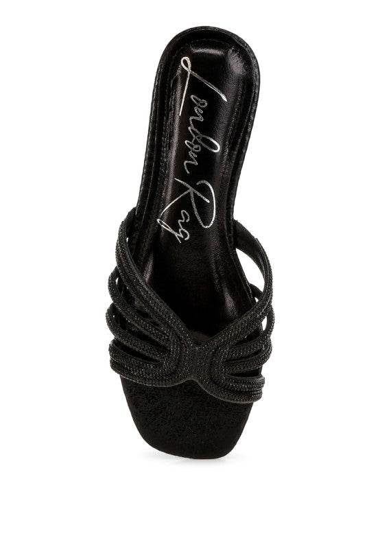 Dindy Rhinestone Cut Out Flats