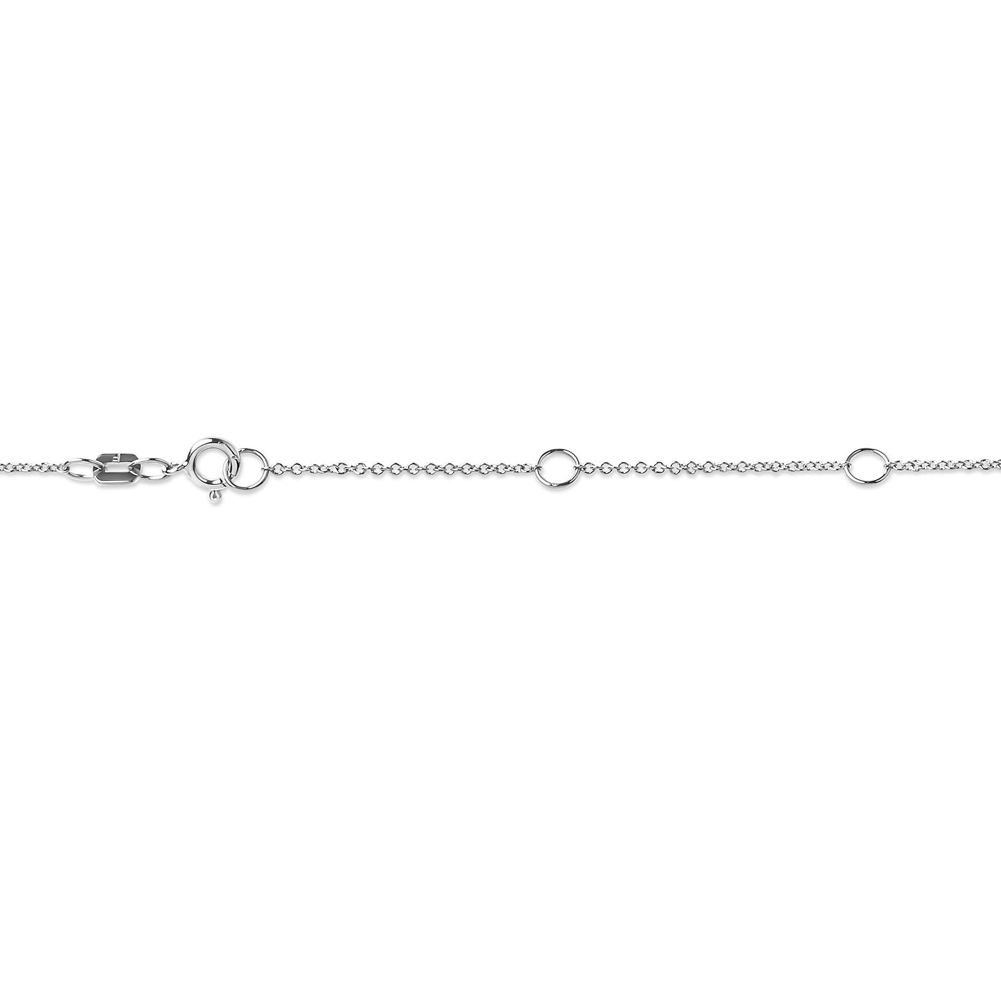 14K White Gold 1/2 Cttw Lab Grown Diamond Modern Bezel-Set Solitaire 16"-18" Pendant Necklace (F-G Color, VS2-SI1 Clarity)