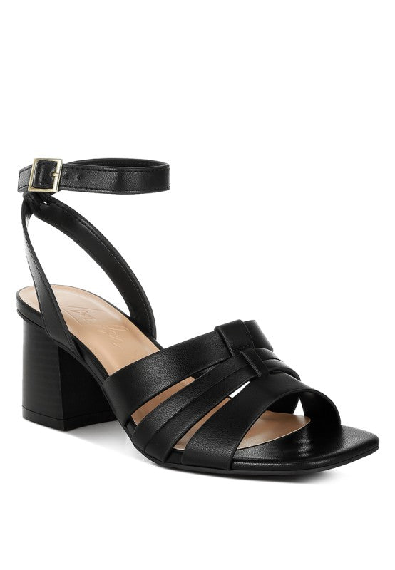 Signora Pin Buckle Ankle Strap Sandals