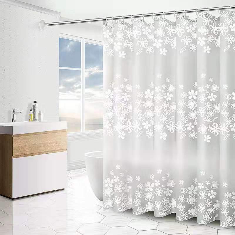 Shower curtain-Fresh leaves-width 180* height 180cm-1 pack