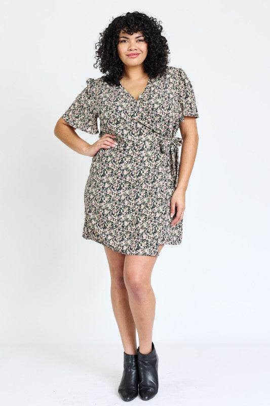 Ditsy Floral Wrap Dress
