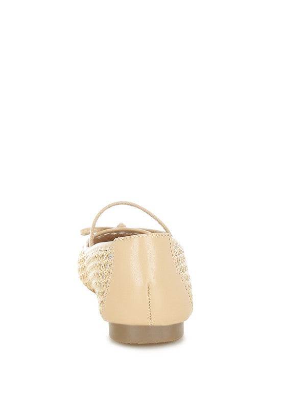 Omela Woven Bow Detail Ballerinas