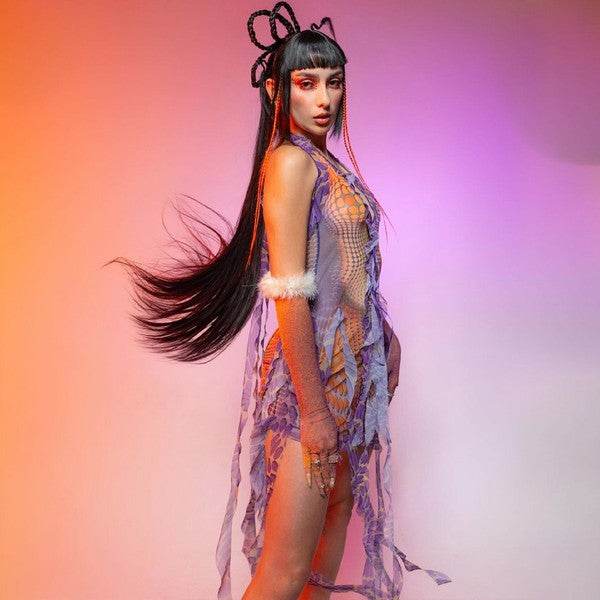 Women Abstract Sexy Mesh Dress