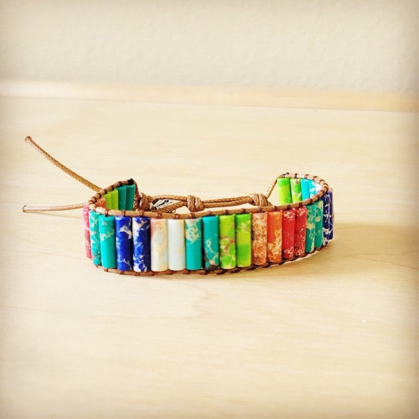 xxWoven Multi-Colored Regalite Beaded Bracelet