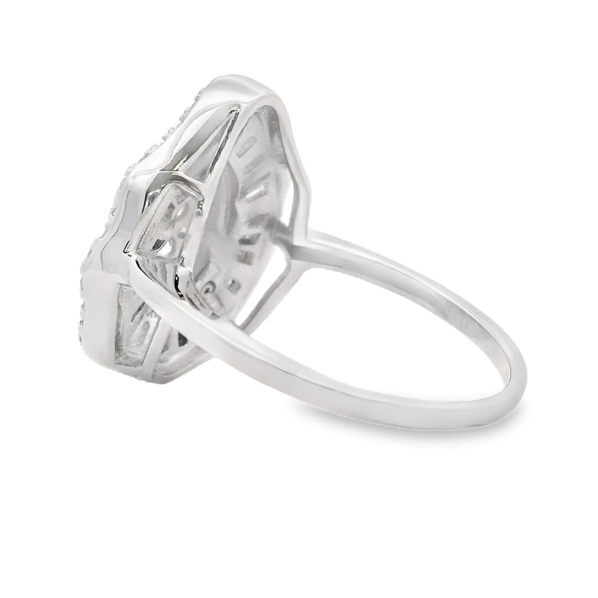 Genuine Cubic Zirconia Ring Sterling Silver