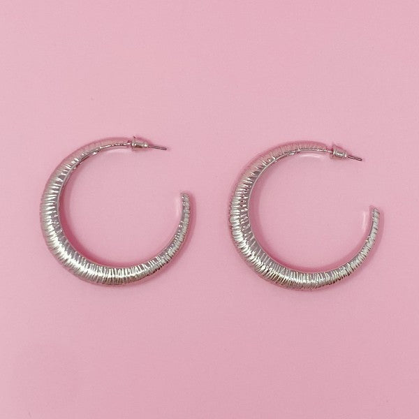 Textured Daily Hoop Earrings