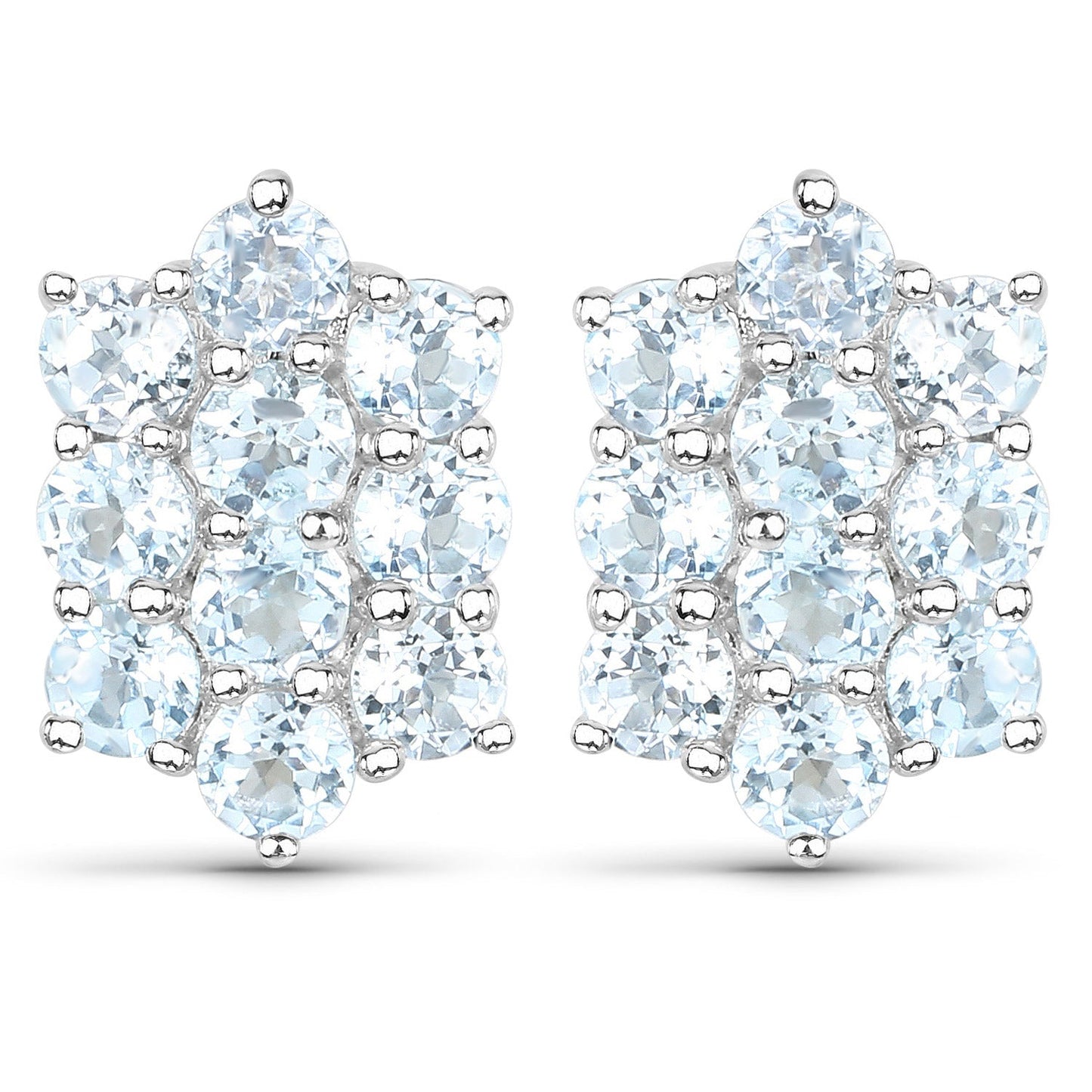 8.80 Carat Genuine Blue Topaz .925 Sterling Silver 3 Piece Jewelry Set (Ring, Earrings, and Pendant w/ Chain)