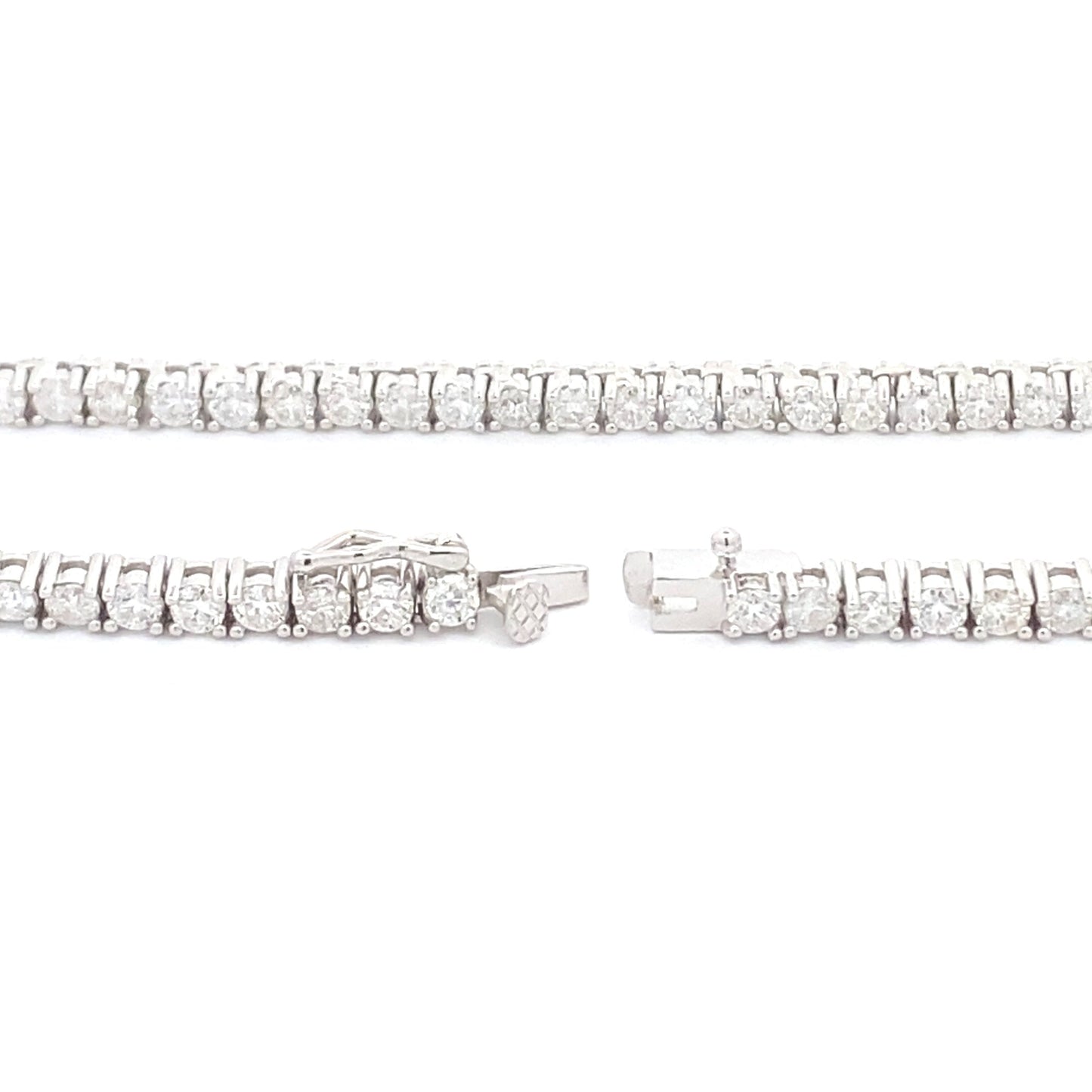 6.85ct Moissanite Tennis Necklace Sterling Silver