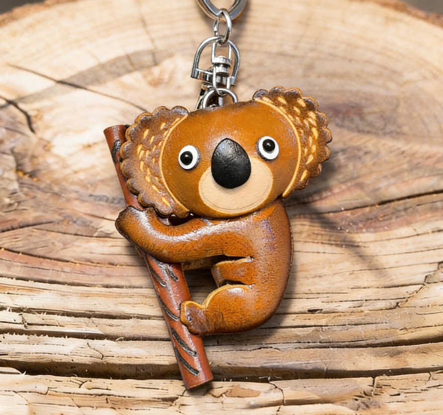 Little Koala Leather Keychain