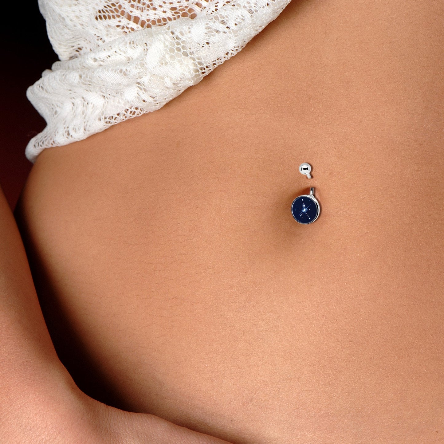 Zodiac Constellation Cancer Belly Ring