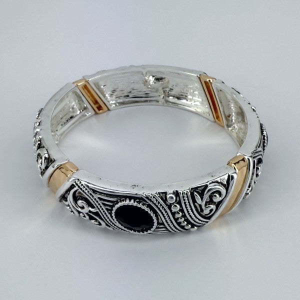 Designer inspired Filigree Stretchable with Glass