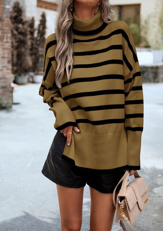Women Mock Neck Sweater