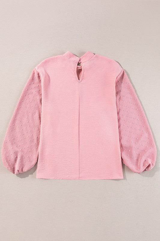 June Swiss Dot Balloon Sleeve Loose Blouse